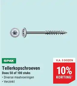 Pontmeyer Spax Tellerkopschroeven aanbieding