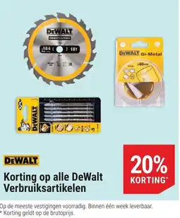 Pontmeyer DeWalt Verbruiksartikelen aanbieding