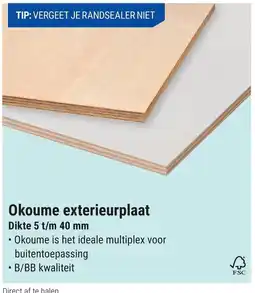 Pontmeyer Okoume Exterieurplaat aanbieding