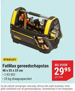 Pontmeyer Stanley FatMax gereedschapstas aanbieding