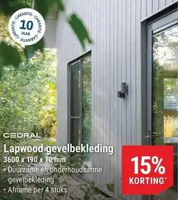 Pontmeyer Cedral Lapwood Gevelbekleding aanbieding