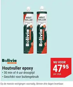 Pontmeyer Bolivia Houtvuller epoxy aanbieding