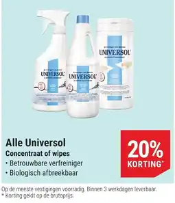 Pontmeyer Universol Concentraat of Wipes aanbieding
