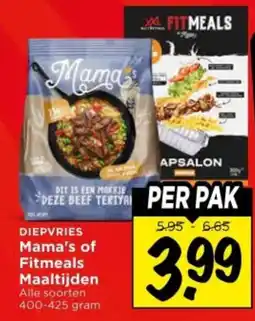 Vomar Voordeelmarkt Alle Mama's of Fitmeals Maaltijden aanbieding