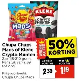 Vomar Voordeelmarkt Chupa Chups Mads of Kleene Crypto Munten aanbieding