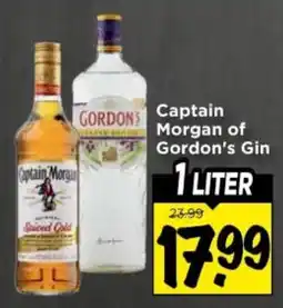 Vomar Voordeelmarkt Captain Morgan of Gordon's Gin aanbieding