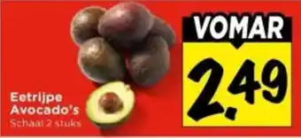 Vomar Voordeelmarkt Eetrijpe Avocado's aanbieding