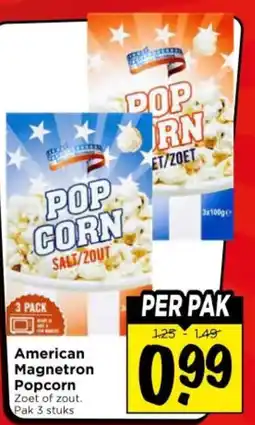 Vomar Voordeelmarkt American Magnetron Popcorn aanbieding