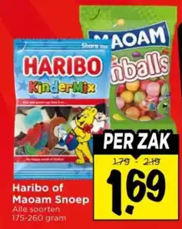 Vomar Voordeelmarkt Haribo of Maoam Snoep aanbieding