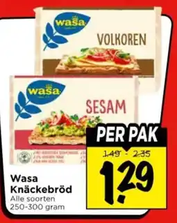 Vomar Voordeelmarkt Alle Wasa Knäckebröd aanbieding
