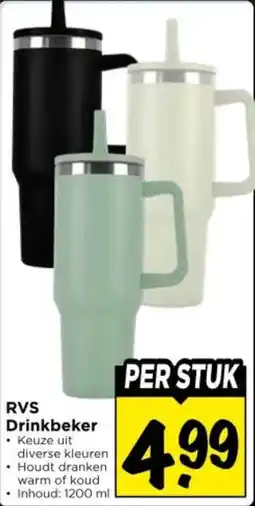 Vomar Voordeelmarkt RVS Drinkbeker aanbieding