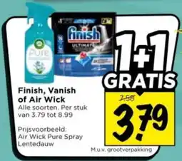 Vomar Voordeelmarkt Alle Finish, Vanish of Air Wick aanbieding
