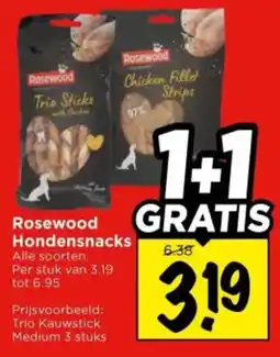 Vomar Voordeelmarkt Rosewood Hondensnacks aanbieding