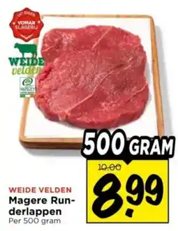 Vomar Voordeelmarkt Weide Velden Magere Runderlappen aanbieding