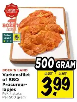 Vomar Voordeelmarkt Boer'n Land Varkensfilet of BBQ aanbieding