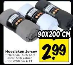 Vomar Voordeelmarkt Hoeslaken Jersey aanbieding