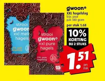 Boni gwppm XXL hagelslag 380g aanbieding