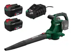 Lidl PARKSIDE Accu-bladblazer en -bladzuiger 40 V, met 2 accu's 4 ah en snellader 4,5 A aanbieding