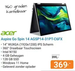 Hardware Expert acer Aspire Go Spin 14 AGSP14-31PT-C6FX aanbieding