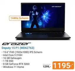 Hardware Expert erazer Deputy 15 P1 (MD62763) aanbieding