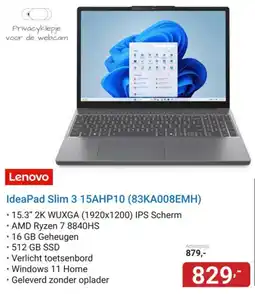 Hardware Expert Lenovo IdeaPad Slim 3 15AHP10 (83KA008EMH) aanbieding