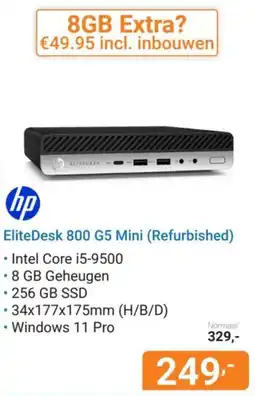Hardware Expert hp elitedesk 800 g5 mini aanbieding