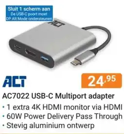 Hardware Expert ACT AC7022 USB-C Multiport Adapter aanbieding