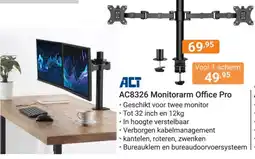 Hardware Expert ACT AC8326 Monitorarm Office Pro aanbieding