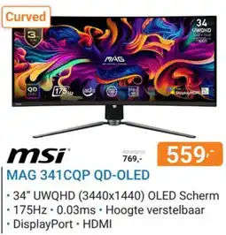 Hardware Expert msi mag 341cqp qd-oled aanbieding