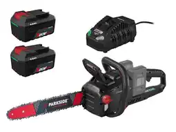 Lidl PARKSIDE Accu-kettingzaag 40 V, met 2 accu's 4 ah en snellader 4,5 A aanbieding