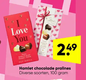 Big Bazar Hamlet chocolade pralines 100 gram aanbieding