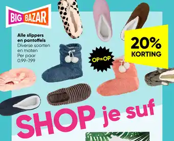 Big Bazar Alle slippers en pantoffels per paar aanbieding