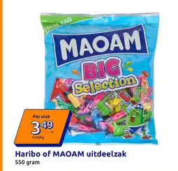 Action Haribo of MAOAM uitdeelzak aanbieding