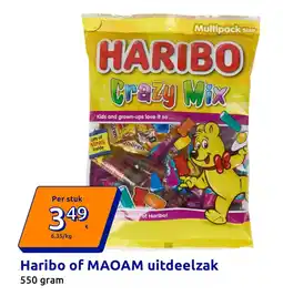 Action Haribo of MAOAM uitdeelzak aanbieding