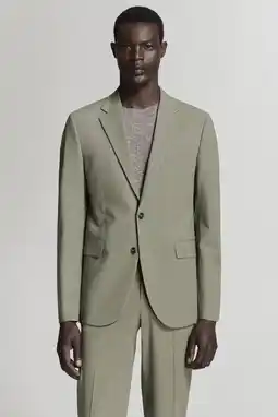 Wehkamp Mango Man slim fit colbert - groen aanbieding