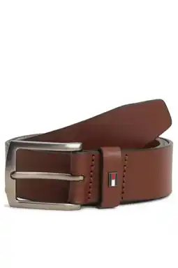 Wehkamp Tommy Hilfiger leren riem Denton bruin aanbieding