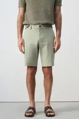 Wehkamp Mango Man slim chino short lichtgroen aanbieding