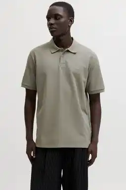 Wehkamp JACK & JONES ESSENTIALS regular polo met textuur olijfgroen aanbieding