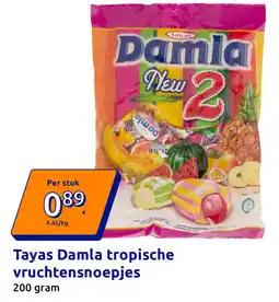Action Tayas Damla Tropische Vruchtensnoepjes aanbieding