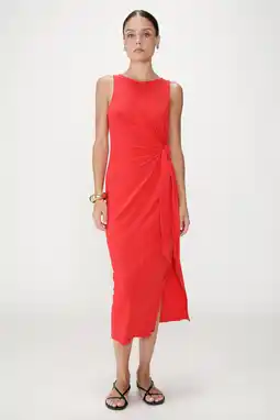 Wehkamp Grace & Mila midi jurk rood aanbieding