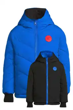 Wehkamp Orange Stars gewatteerde reversible jas Otis blauw/zwart aanbieding