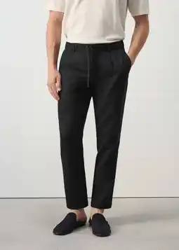 Wehkamp Mango Man linnen slim fit chino - zwart aanbieding