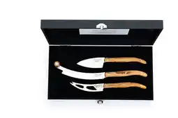 Wehkamp Laguiole Style de Vie Kaasmessenset Luxury Line Olijfhout - 3 stuks aanbieding