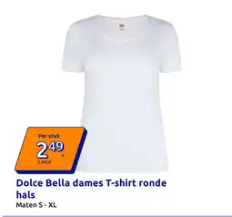 Action Dolce Bella dames T-shirt ronde aanbieding