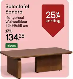 Leen Bakker Salontafel Sandro aanbieding