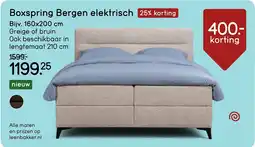 Leen Bakker Boxspring Bergen Elektrisch aanbieding