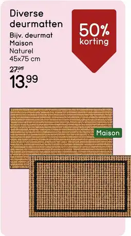 Leen Bakker Diverse Deurmatten aanbieding