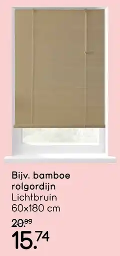 Leen Bakker Bamboe Rolgordijn aanbieding