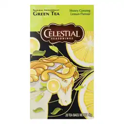 Albert Heijn Celestial Seasonings Honey ginseng lemon green tea aanbieding