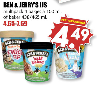 MCD Supermarkt BEN & JERRY'S IJS aanbieding